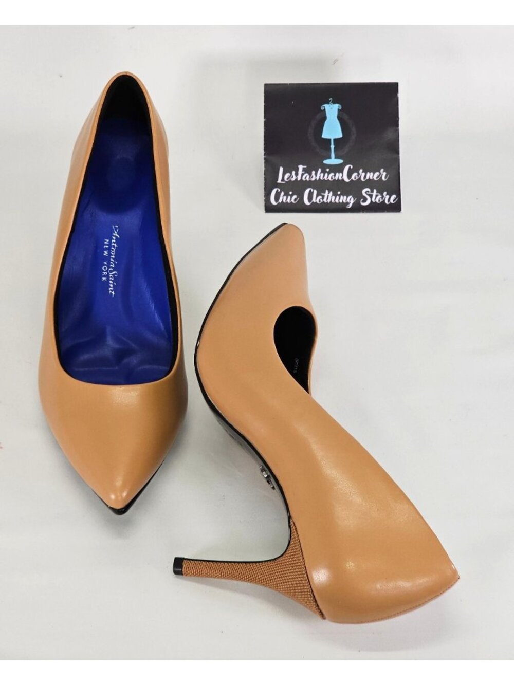 Antonia Saint NY Victoria Women's High Heel 3.5 Cushioned Nemi Tan Size 10 104 - Picture 10 of 16